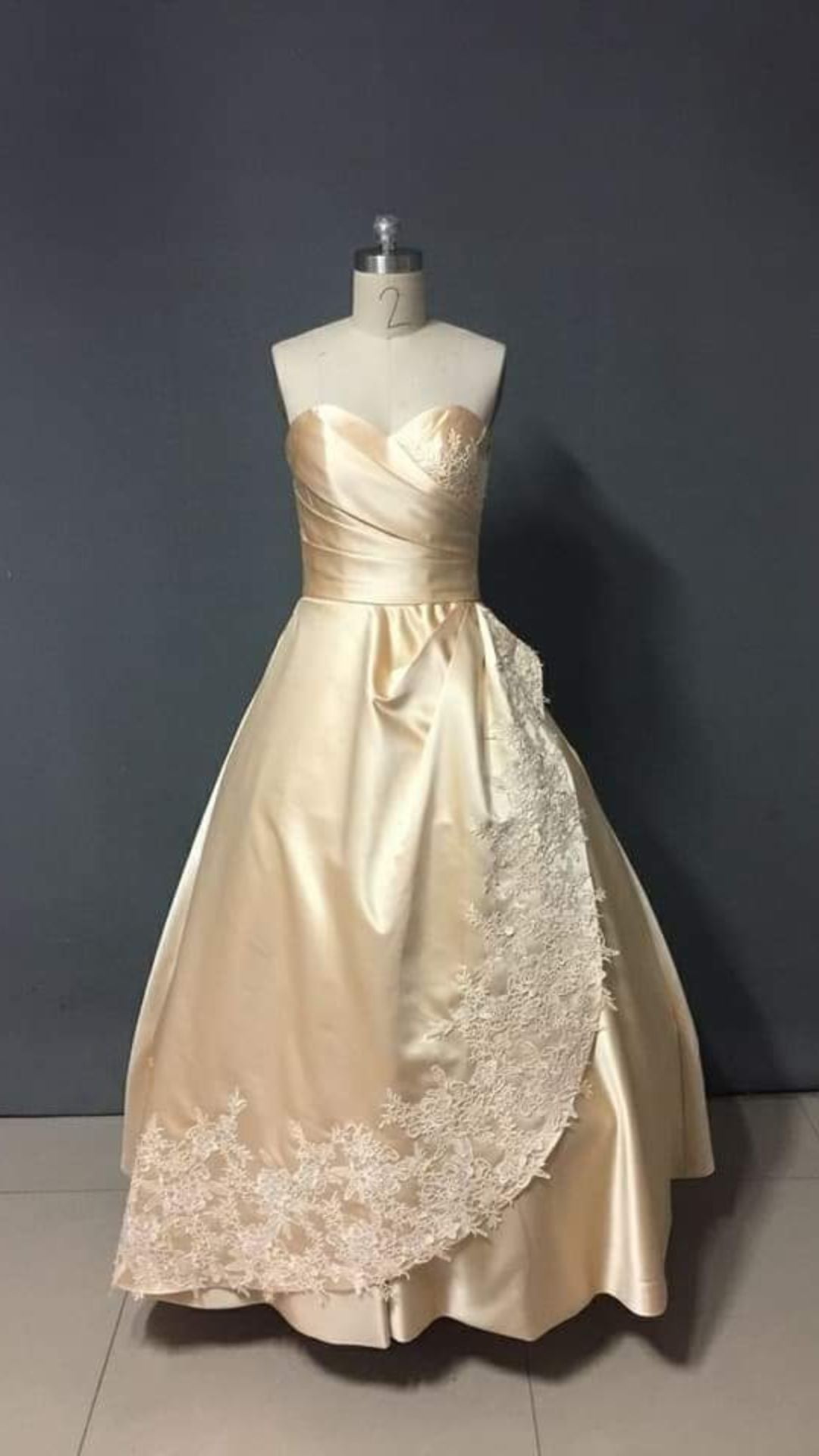 Luxurious embroidered lace dress