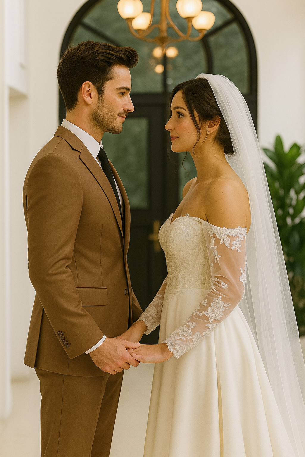สูทเจ้าบ่าวเช่าตัดใหม่ สีทองคาราเมล | Caramel Gold Groom Suit for Rent