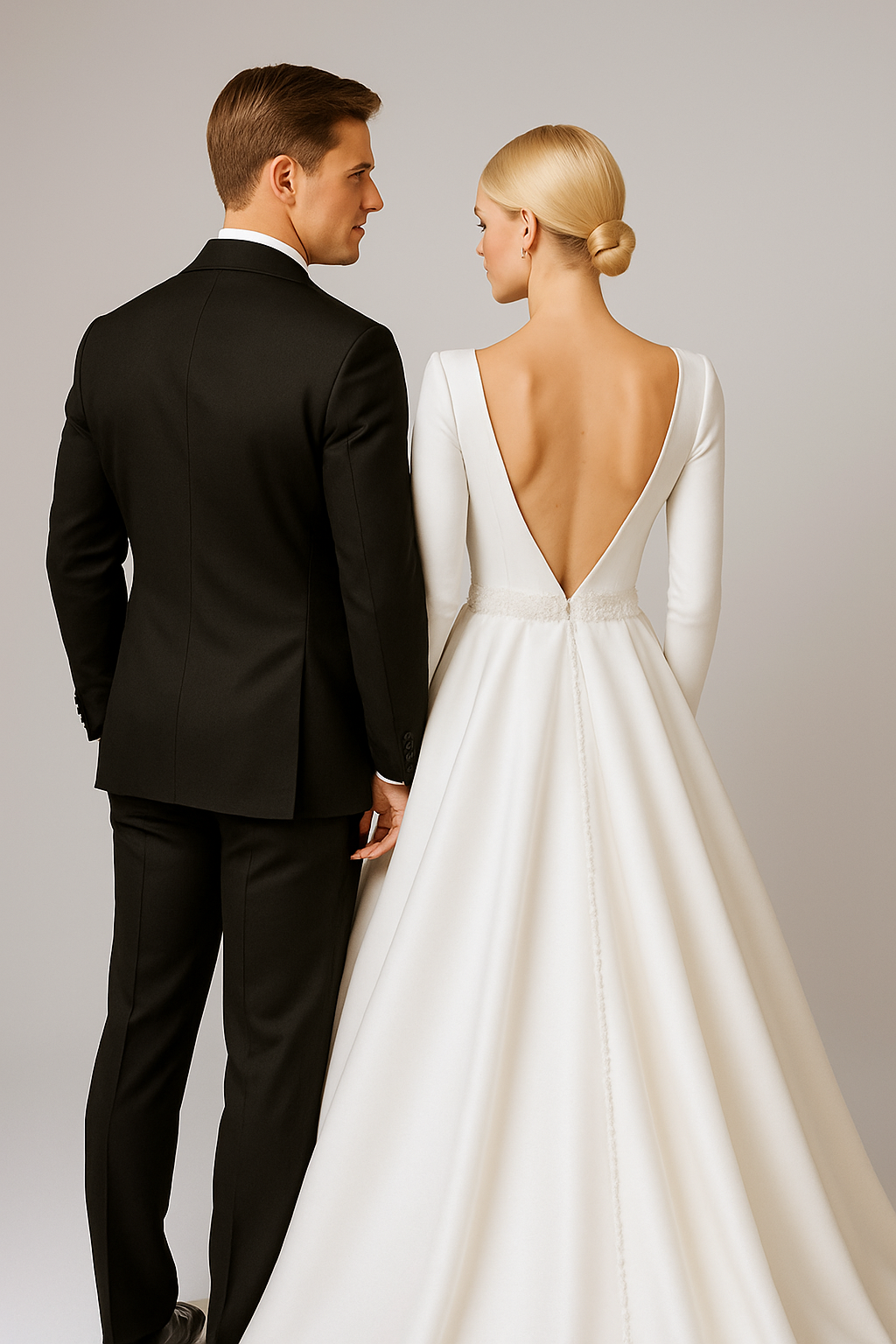 สูทเจ้าบ่าวสีดำคลาสสิก เช่าตัดใหม่ | Classic Black Groom Tuxedo for Rent