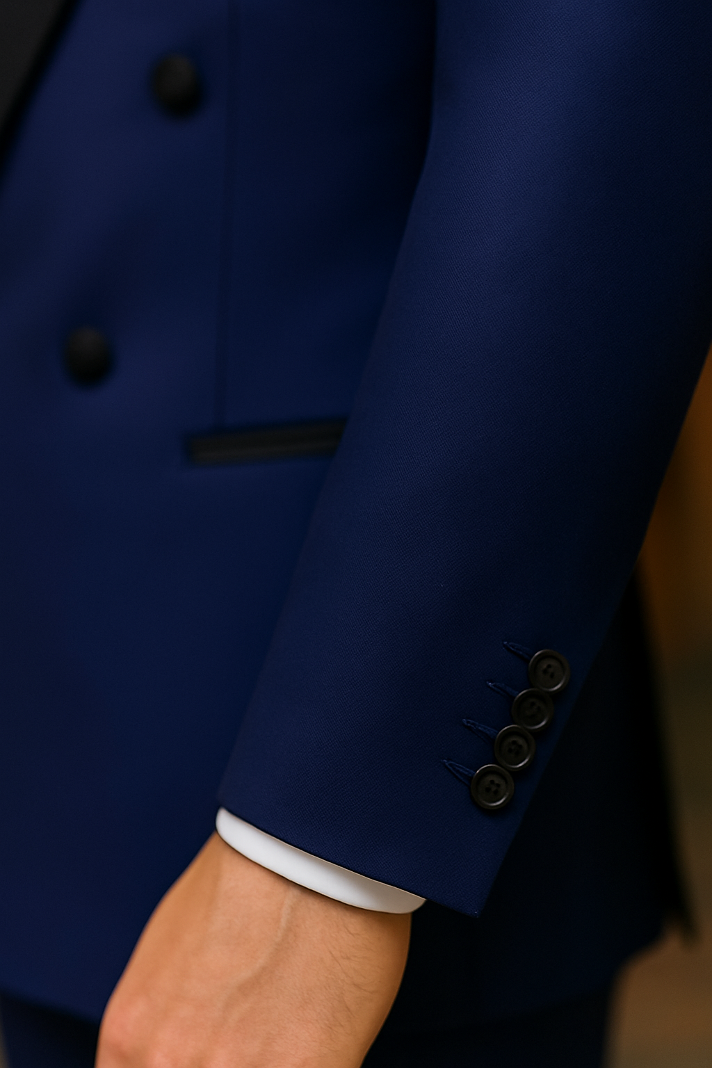 ネイビーのダブルブレストタキシード – Samuel2in1