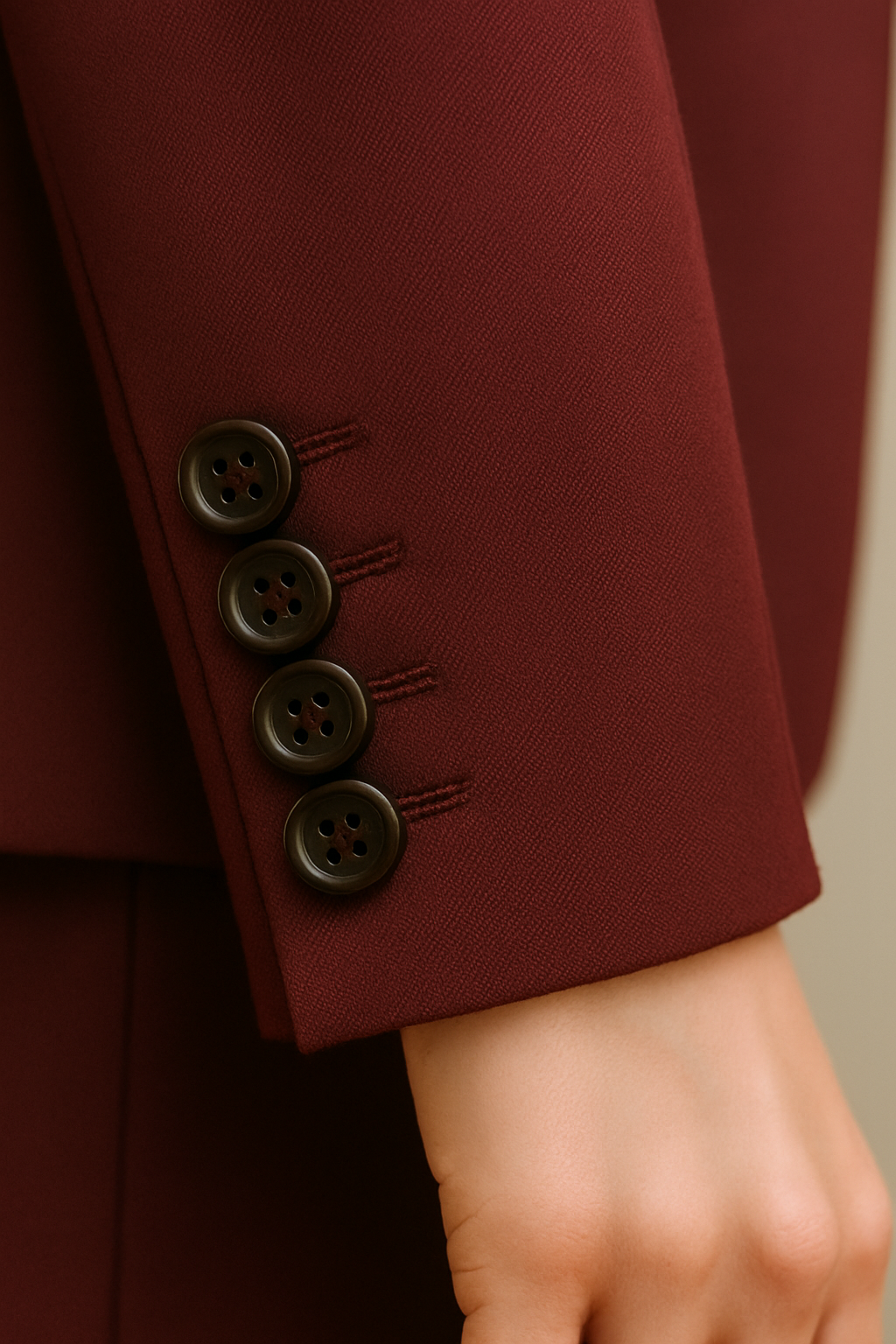 สูทผู้หญิงสีแดง Burgundy สั่งตัด (Made to Order) | Dress Co Rental
