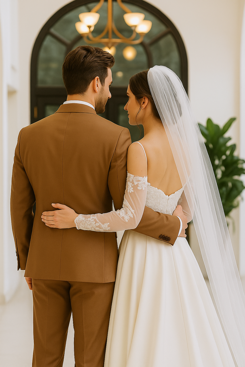 สูทเจ้าบ่าวเช่าตัดใหม่ สีทองคาราเมล | Caramel Gold Groom Suit for Rent