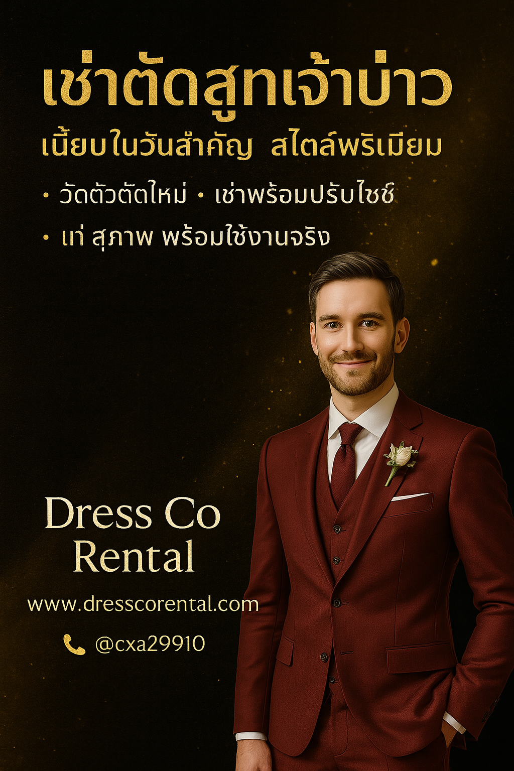 สูทเจ้าบ่าว – เช่าหรือสั่งตัด