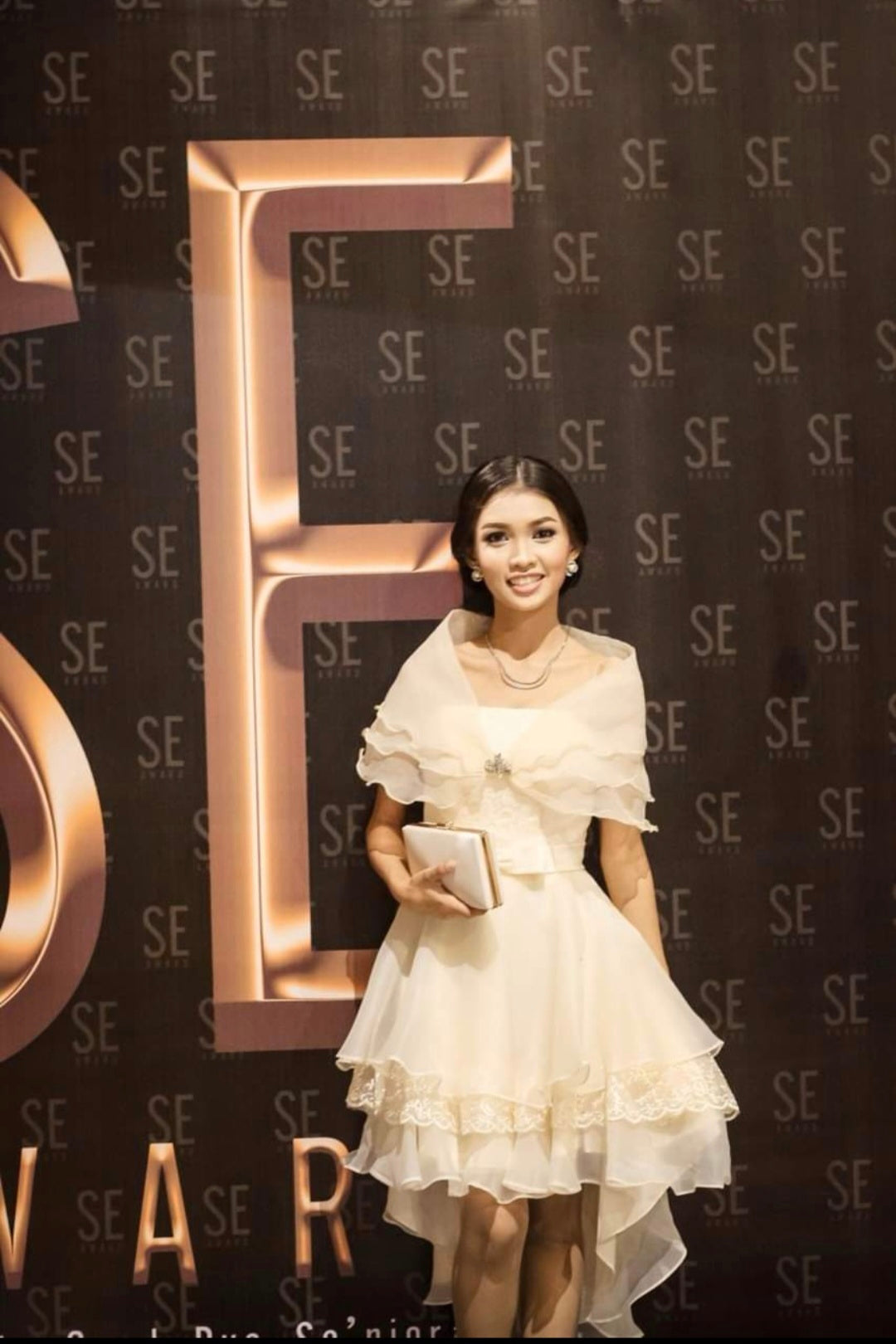 Cream Princess Short Dress