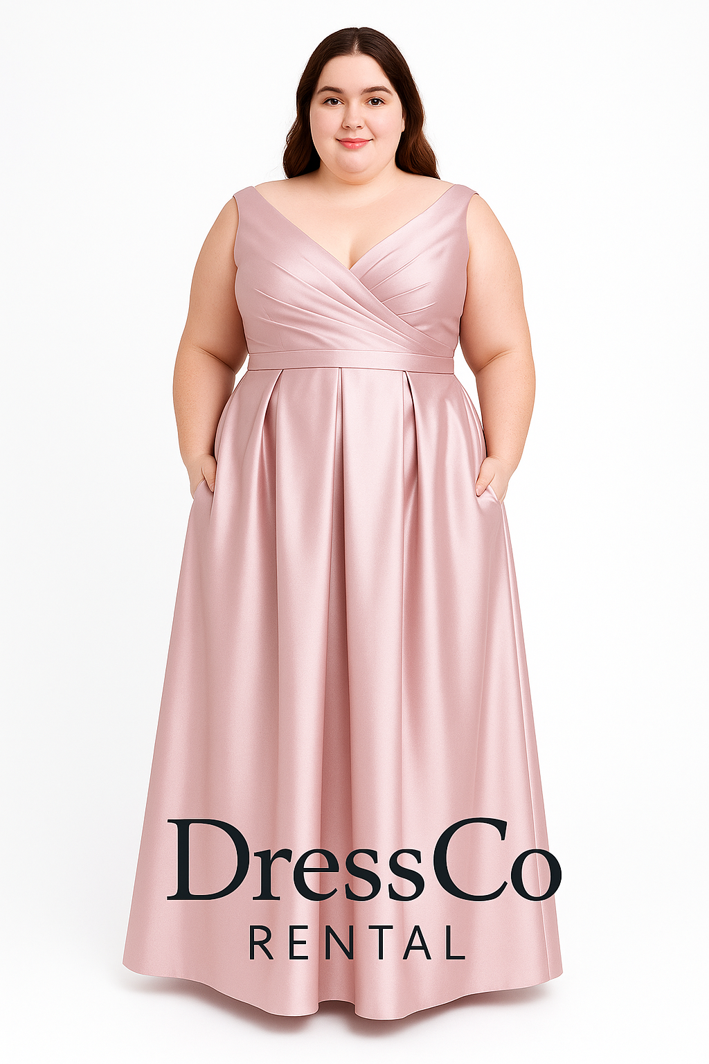 Elegant Pastel Pink Off-Shoulder Long Dress