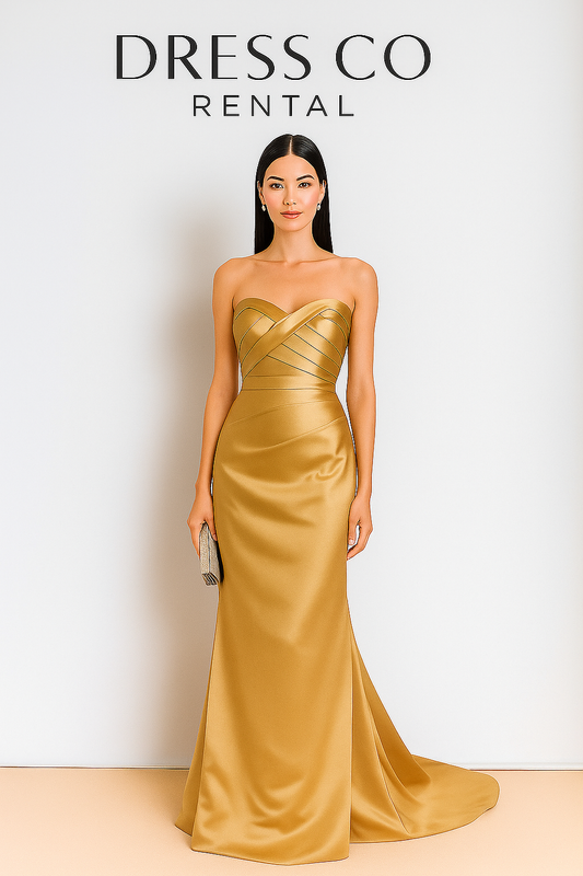Golden Bridesmaid Gowns