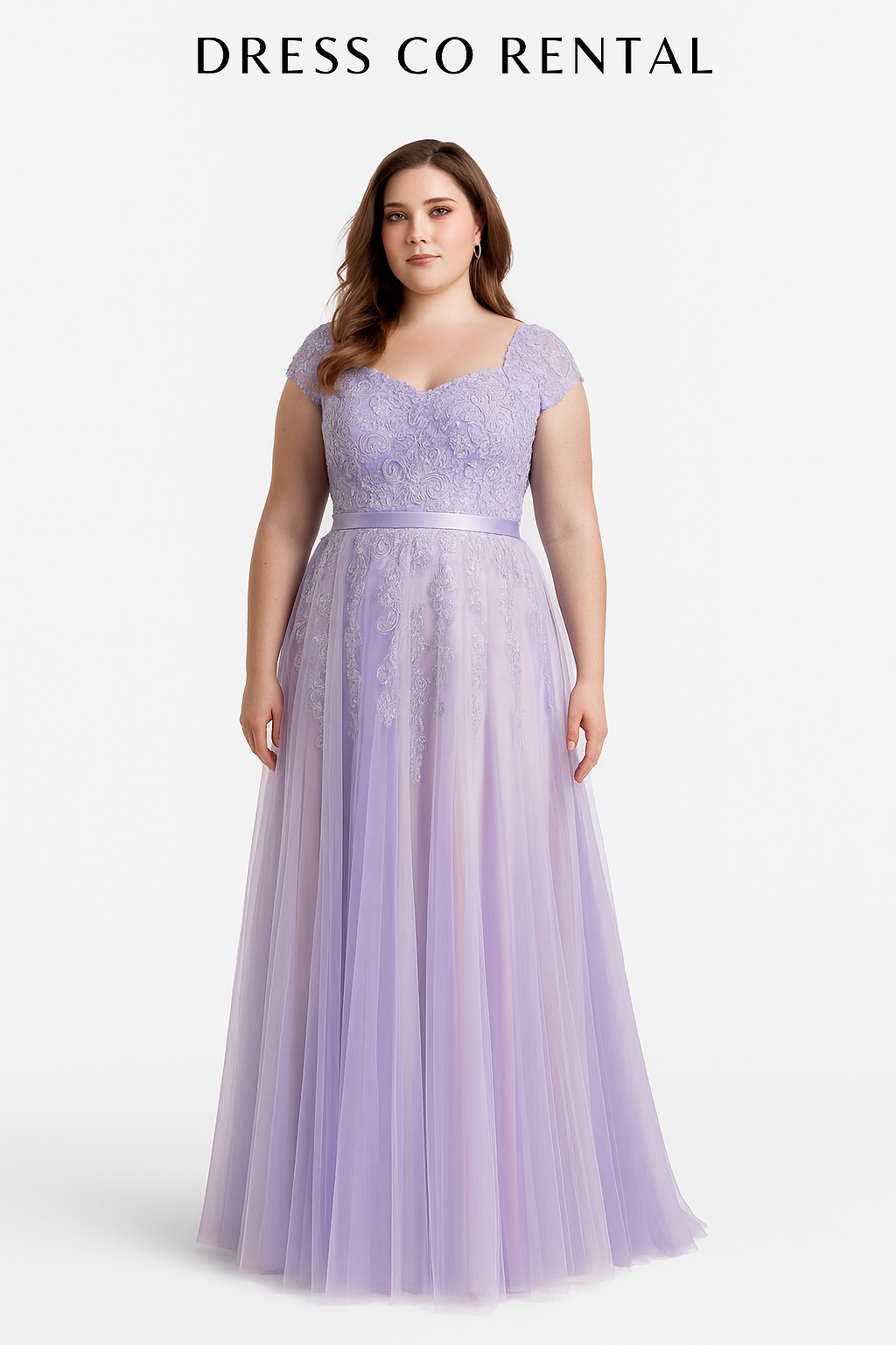 Lilac Embroidered Sequin Long Dress